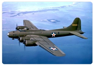 Boeing B-17E Flying Fortress Heavy Bomber Max. Weight: 51,000lbs / Max. Speed: 318 mph